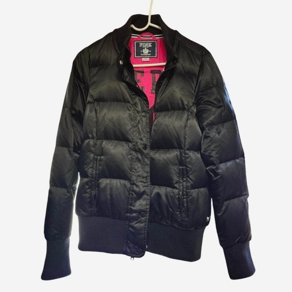 2007 Victoria's Secret PINK Black Puffer Down Jacket